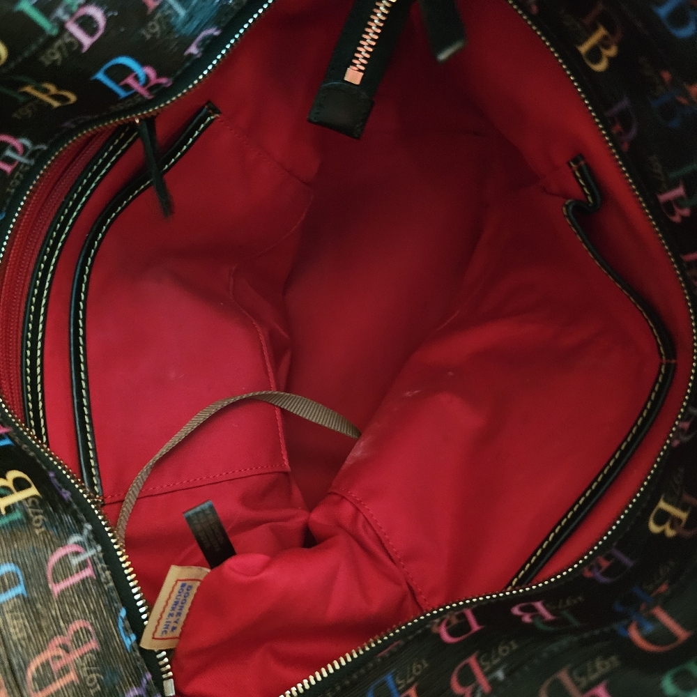 Dooney & Bourke Black Multicolor Logo Tote - Picture 9 of 9